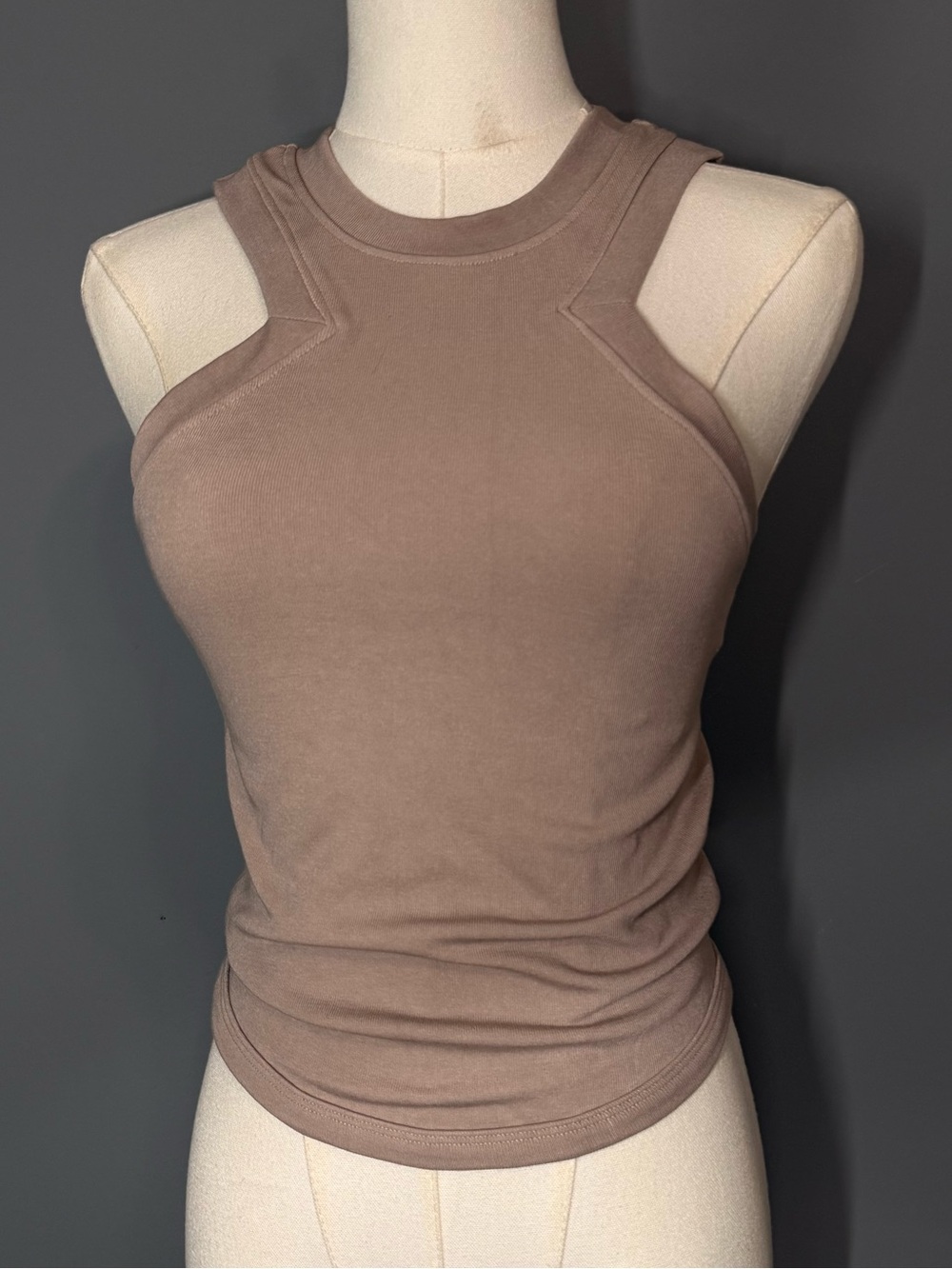 NWOT Happily Grey BoutiqueTank Top - Taupe M/L